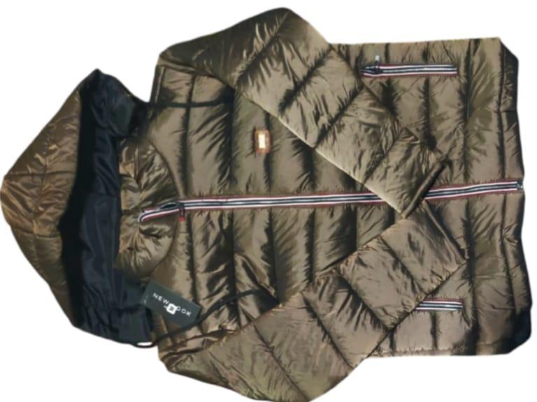 Men's 1 Pc Brown Parachute Hooded Neck Puffer Jacket